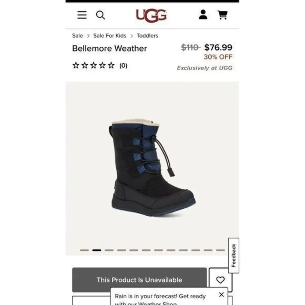 UGGS youth thinsulate winter boots size 5‎